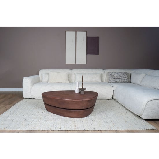 Home67 Salontafel kiva 107 x 80 cm espresso mangohout - Image 4