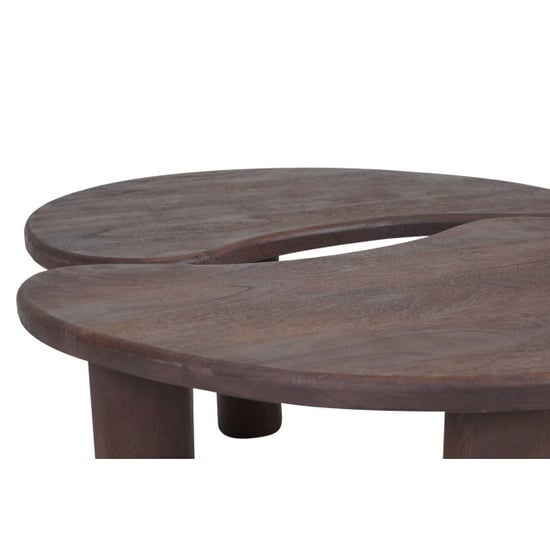 Home67 Salontafel lina espresso mangohout set van 2 - Image 4