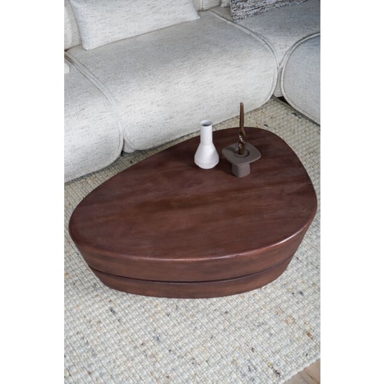 Home67 Salontafel kiva 107 x 80 cm espresso mangohout - Image 5