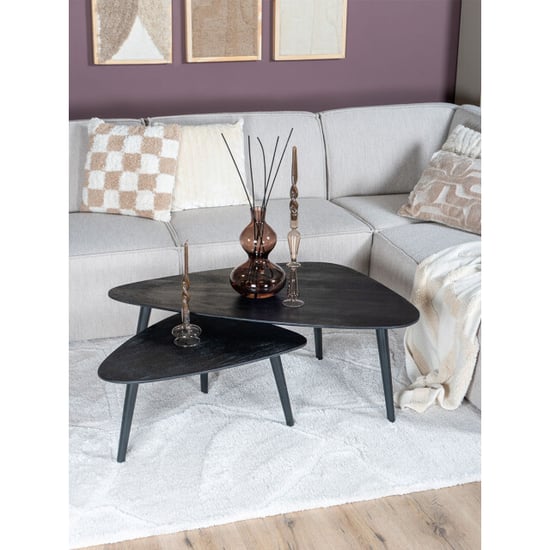 Home67 Salontafel jamal mangohout set van 2 - Image 3