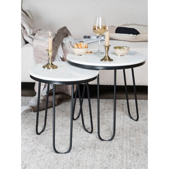 Home67 Salontafel milan marmer 39 cm - Image 2