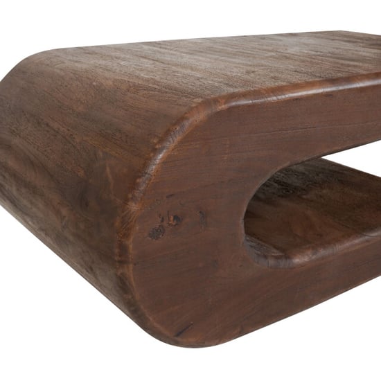 Home67 Salontafel maan espresso mangohout 110 x 60 cm - Image 4