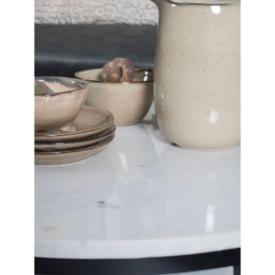 Home67 Salontafel jasmin marmer set van 3 wit/zwart - Image 4
