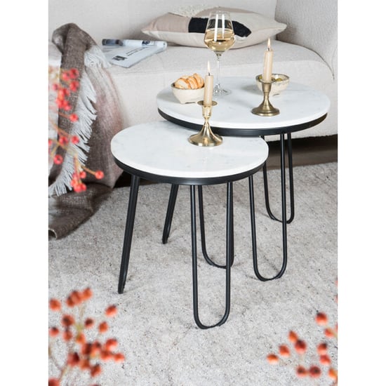Home67 Salontafel milan marmer 39 cm - Image 3