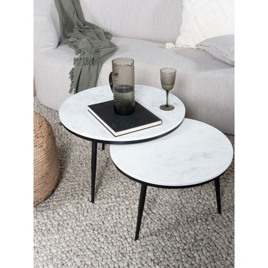 Home67 Salontafel melle marmer 65 cm - Image 4