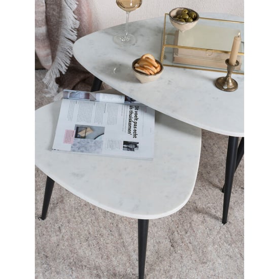Home67 Salontafel milou marmer set van 2 groot - Image 4