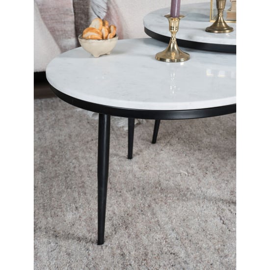 Home67 Salontafel melle marmer 65 cm - Image 5