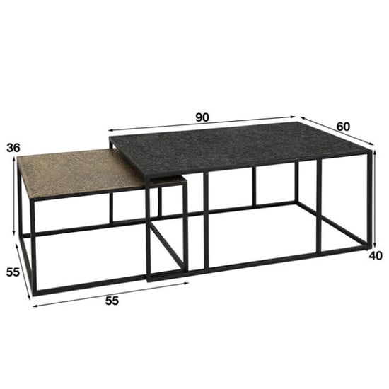 Hoyz salontafel iron metallic - set van 2 - Image 4
