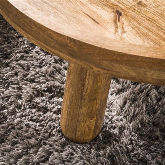 Hoyz salontafel tripod massief mango zandkleur set van 2 - Image 3