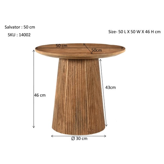 Livingfurn salontafel salvator 50cm mangohout - Image 4