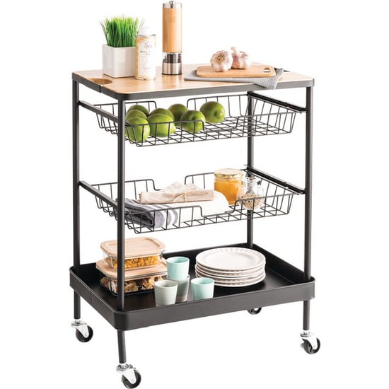 5Five 4goodz serveerwagen met 3 opbergvakken en plateau 40x60x79 cm - - Image 3