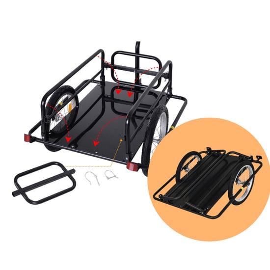 4goodz Homcom aanhangwagen koppeling transportaanhanger fietskar bolderwagen - Image 5