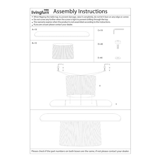 Livingfurn wandtafel patrice 140cm - - Image 2