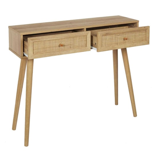 Home Deco Factory Sidetable bali met rattan voorzijde 29x100x81 cm consoletafel - - Image 2