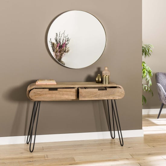 Hoyz Hoyz kaptafel barrel 2 lades hout 120x30x76 - Image 2
