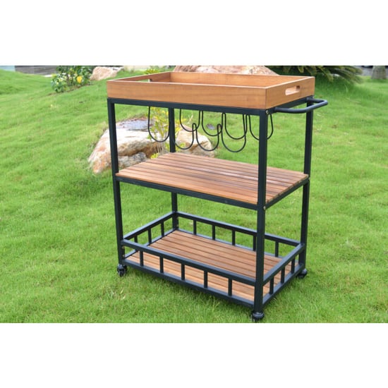 SenS-Line butler trolley 67x40x84cm acaciahout - Image 3