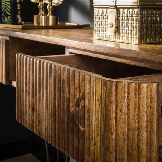 Hoyz Hoyz kaptafel wave 2 lades mangohout zandkleur - Image 2