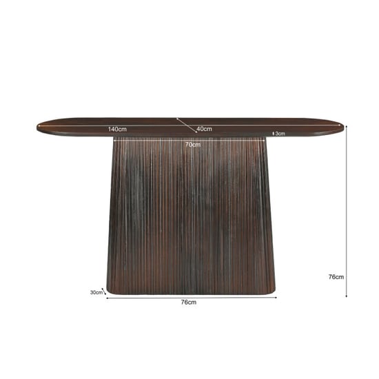 Livingfurn wandtafel salvator walnut 140cm mangohout - Image 5