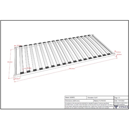 Lucevi lattenbodem kader 17 latten 90x200 cm - Image 3