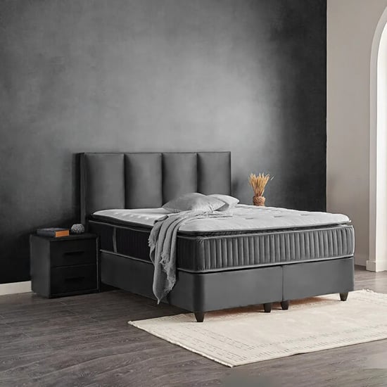 Beddenscout24 Boxspring bed met opbergruimte 180x200 cm - opbergbed nora inclusief - Image 1