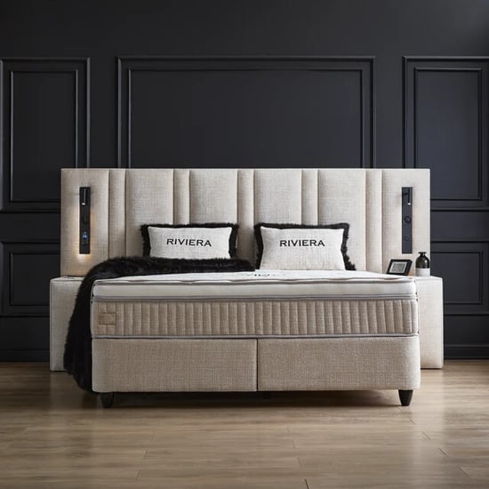 Beddenscout24 Boxspring bed met opbergruimte 180x200 cm - riviera inclusief 32 cm - Image 2