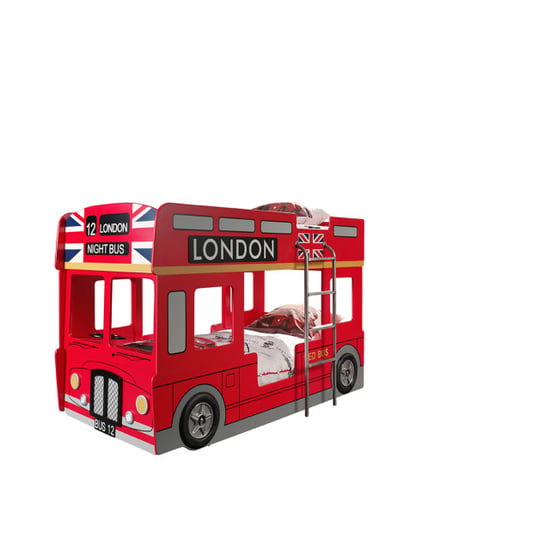 Lucevi carbeds london bus stapelbed 90 x 200 cm matras basic cool 90 x - Image 3