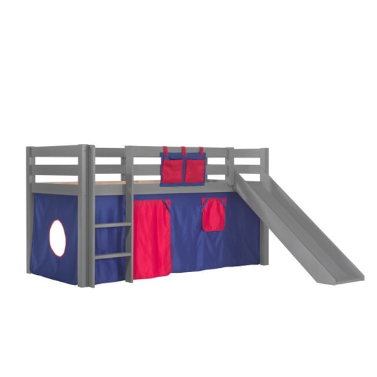 Lucevi pino halfhoogslaper h115cm met glijbaan 90 x 200 cm domino - Image 5