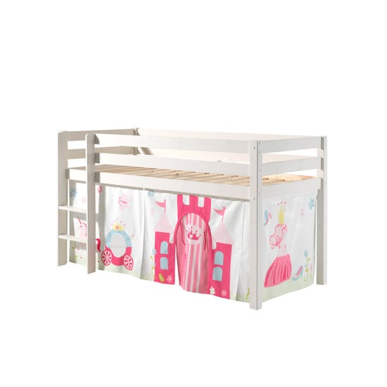 Lucevi pino halfhoogslaper h115cm met ladder 90 x 200 cm princess - Image 5