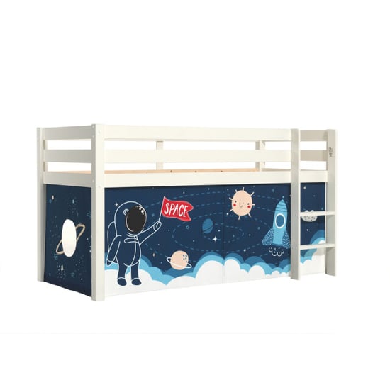 Lucevi pino halfhoogslaper h115cm met ladder 90 x 200 cm space shuttle - Image 5