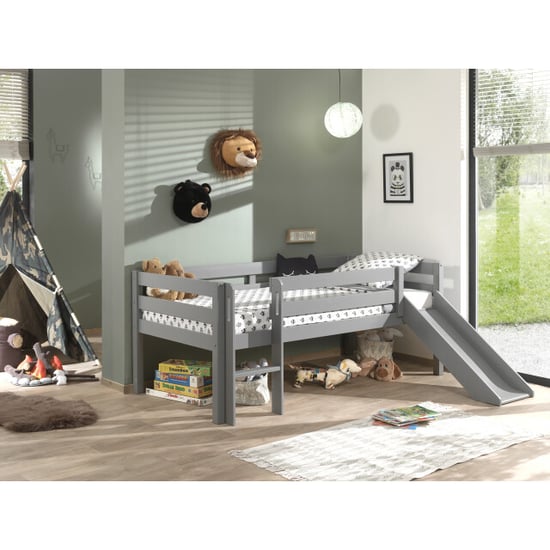 Lucevi pino halfhoogslaper met glijbaan 90x200cm - h85cm - Image 4