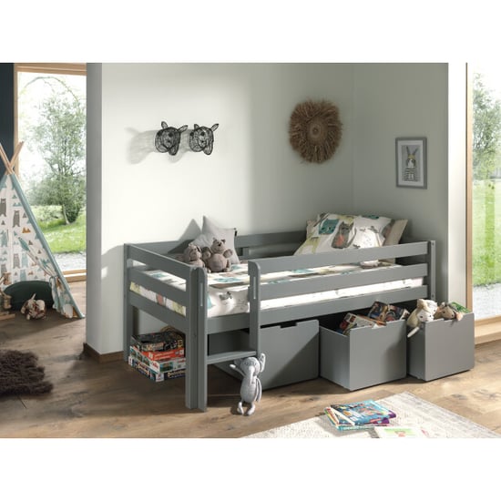 Lucevi pino halfhoogslaper h85cm met ladder 90 x 200 cm pino set van 3 - Image 5