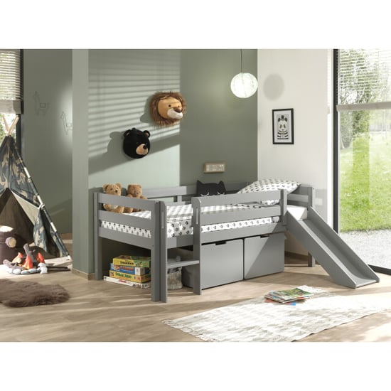 Lucevi pino halfhoogslaper h85cm met glijbaan 90 x 200 cm pino set van 2 - Image 5