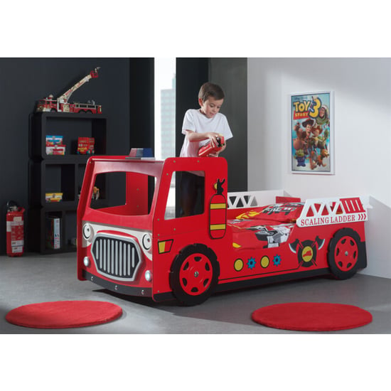 Lucevi carbeds fire truck bed 90 x 200 cm matras basic cool 90 x 200 x 10 - Image 3