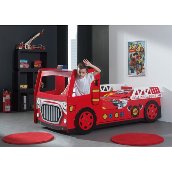 Lucevi carbeds fire truck bed 90 x 200 cm matras basic cool 90 x 200 x 10 - Image 4