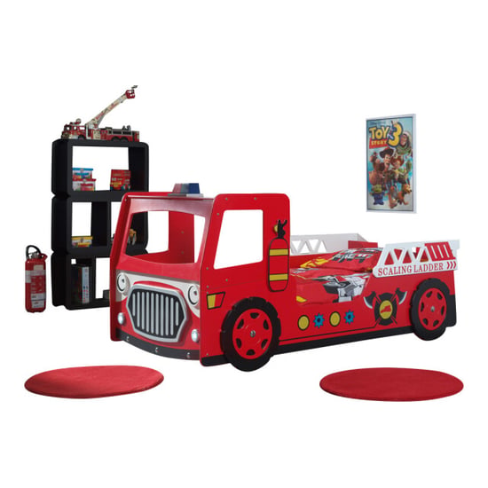 Lucevi carbeds fire truck bed 90 x 200 cm matras basic cool 90 x 200 x 10 - Image 5