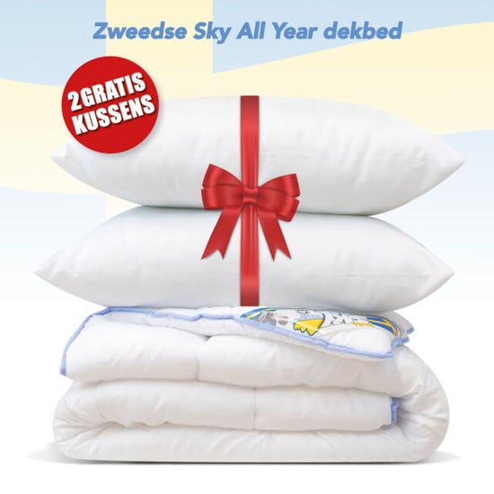 Swedish Sky All year dekbed + 2 hoofdkussen litsjumeaux extra lang dekbed set 260x220 - Image 1