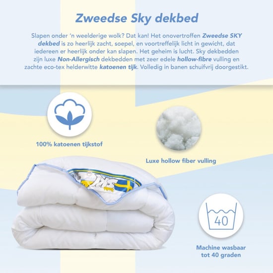 Swedish Sky All year dekbed + 1 hoofdkussen tweepersoons dekbed set 200x200 cm - Image 5