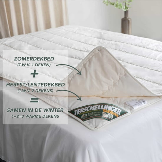 Terschellinger Wolweelde Terschellinger wollen 4-seizoenen kinderdekbed 100% zuiver scheerwollen peuter - Image 2