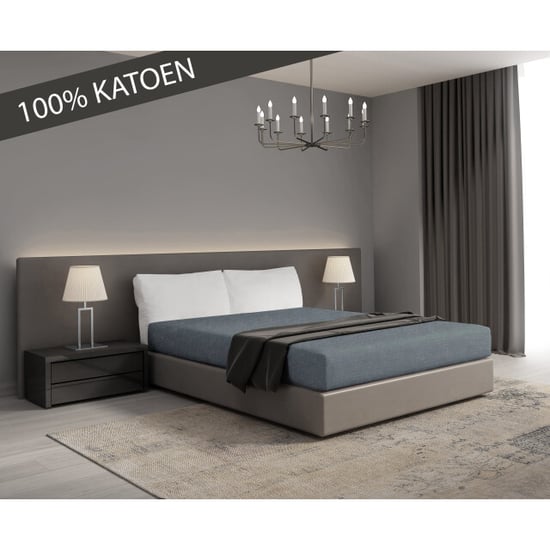 DoubleDry Hoeslaken jersey 100% katoen tweepersoons 140x200 cm zacht & - Image 5