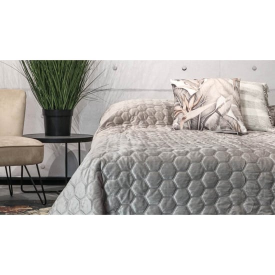 Unique Living bedsprei peggy 220x220cm light grey - Image 3