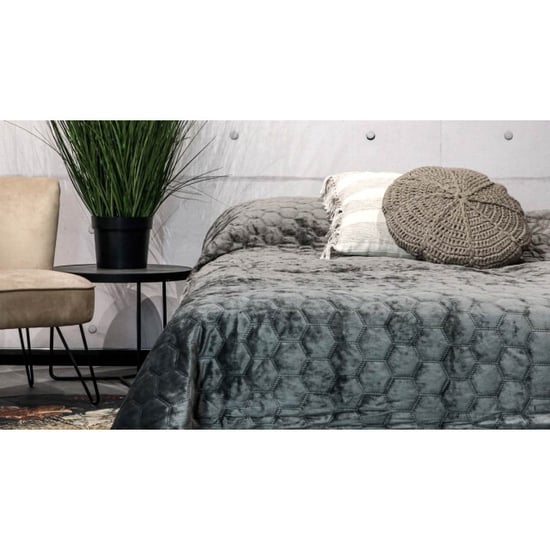 Unique Living bedsprei peggy 220x220cm dark grey - Image 2