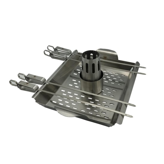 4cookz ® 3-in-1 rvs bbq groenterooster/kiprooster chicken on beercan - Image 1