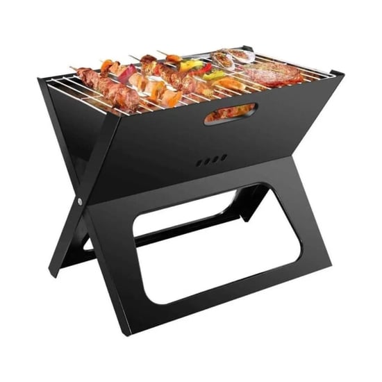 WDMT Opvouwbare barbecue 44,5 x 30,5 x 35 cm compacte mini grill mat zwart - Image 2