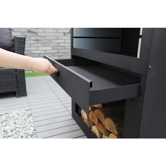 Westmann Barbecue en open haard staal vuurkorf 41x70x229cm wmlg610-b - Image 4