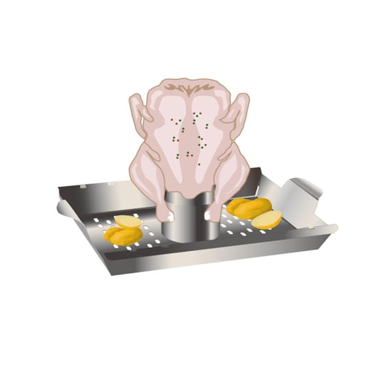 4cookz ® 3-in-1 rvs groente/kip rooster chicken on beercan rooster - Image 4