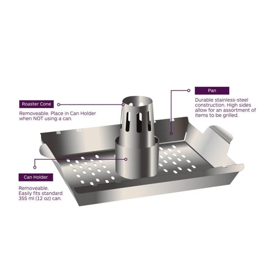 4cookz ® 3-in-1 rvs bbq groenterooster/kiprooster chicken on beercan - Image 3