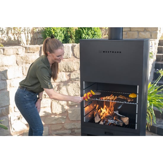 Westmann Barbecue en open haard staal vuurkorf 41x70x229cm wmlg610-b - Image 6
