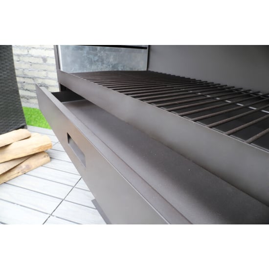Westmann Barbecue en open haard staal vuurkorf 50x90x160 cm wmlg868-b - Image 2