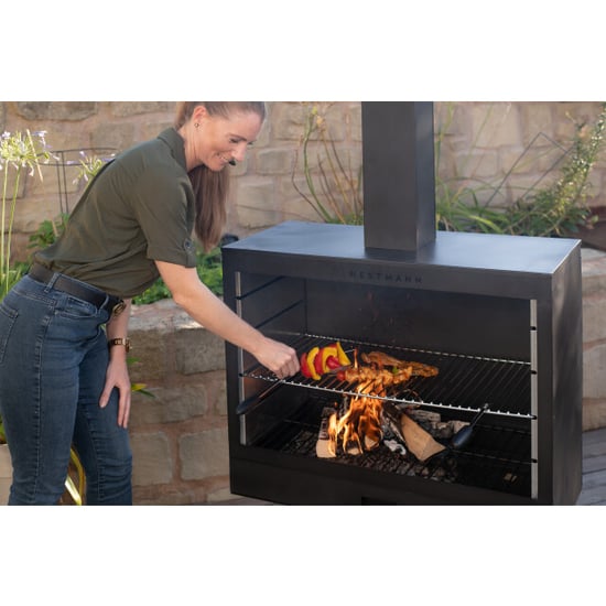 Westmann Barbecue en open haard staal vuurkorf 50x90x160 cm wmlg868-b - Image 3