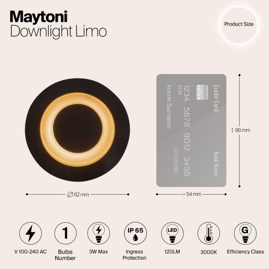 Maytoni Outdoor inbouwspot limo - Ø6,2 - Image 4